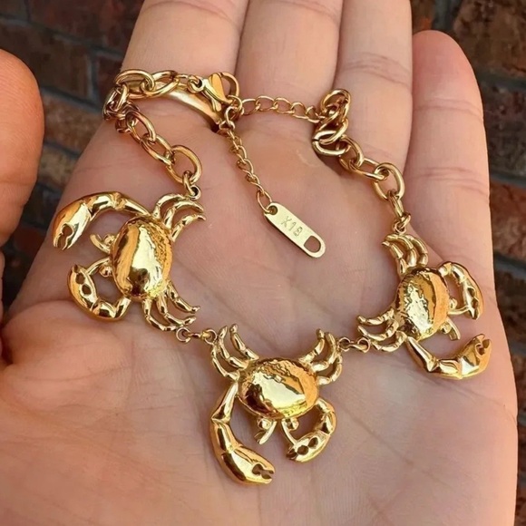 Gold Crab 18K Stainless Steel Waterproof Bracelet - Picture 5 of 7